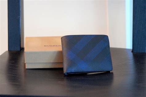 burberry blue wallet|burberry check leather wallet.